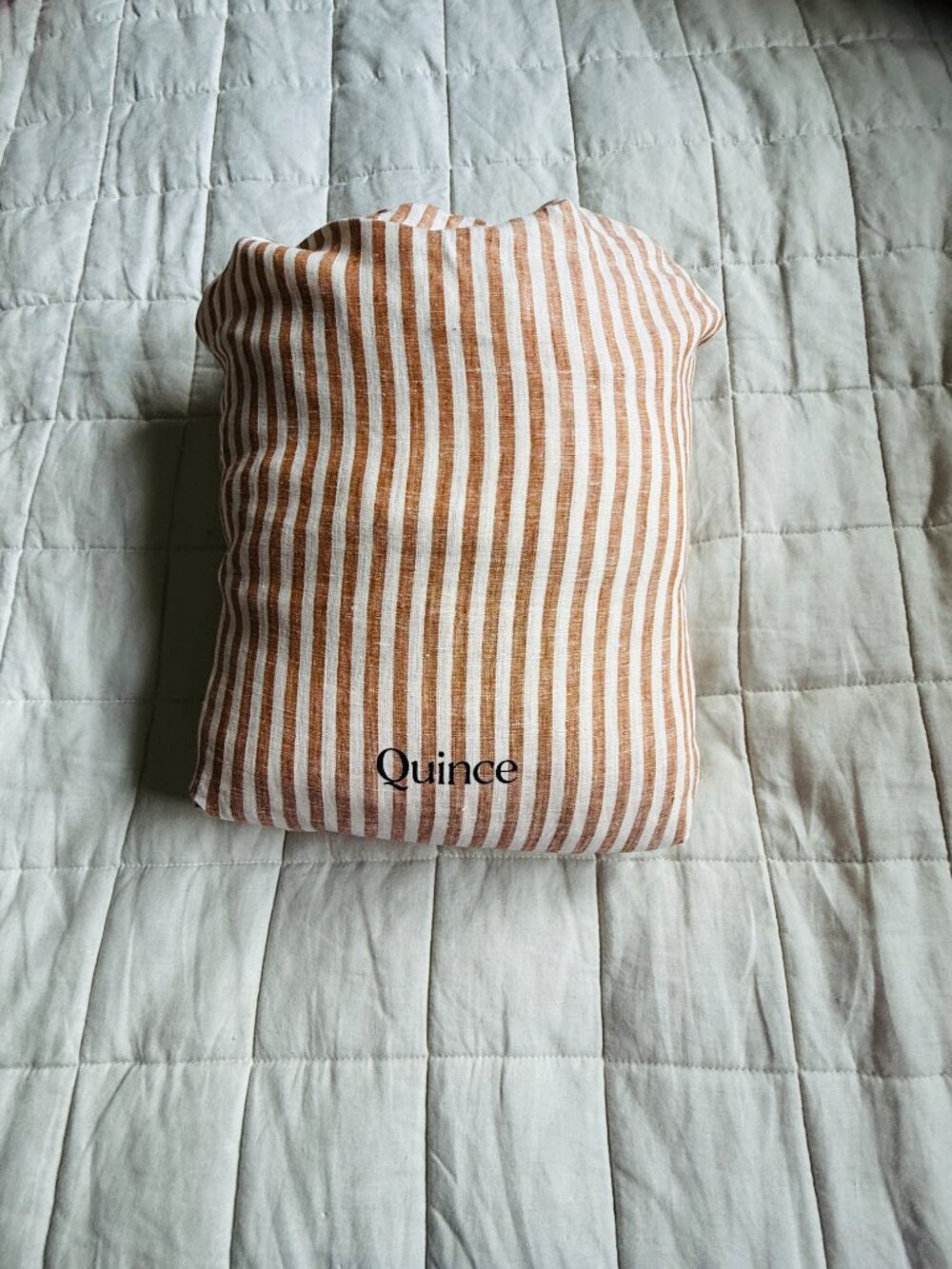 Quince European Linen Duvet Cover Set Full/Queen – Striped – NWOT